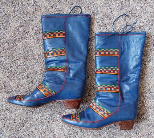 Pollini vintage leder stiefel - leder,