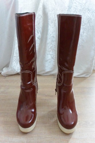 Stiefel lack plateau designer - stiefel,