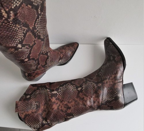 Zara stiefel lederstiefel - zara, 🤎